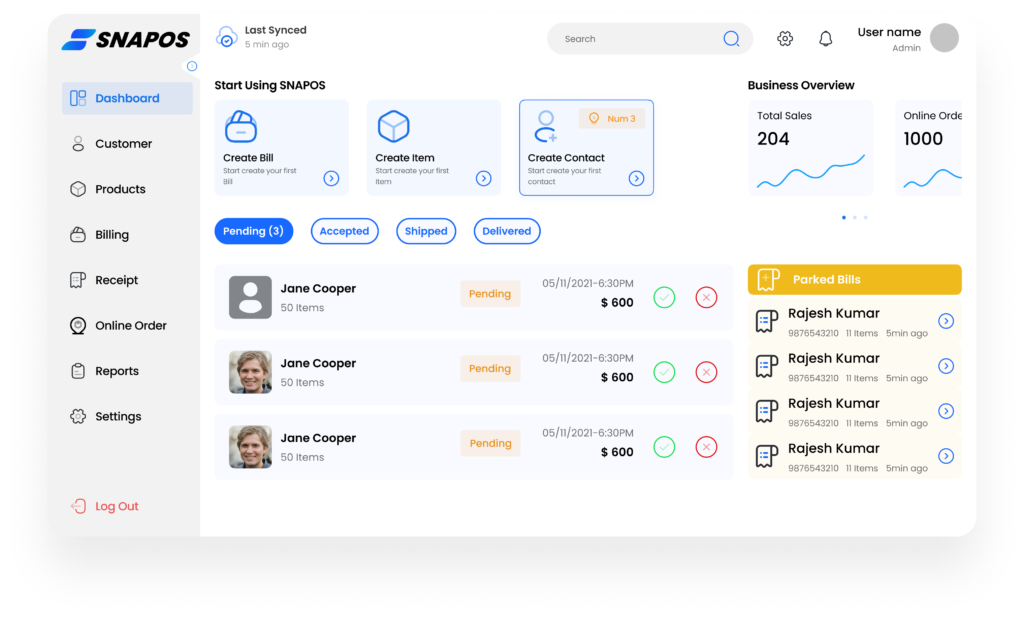 SNAPOS product screenshot